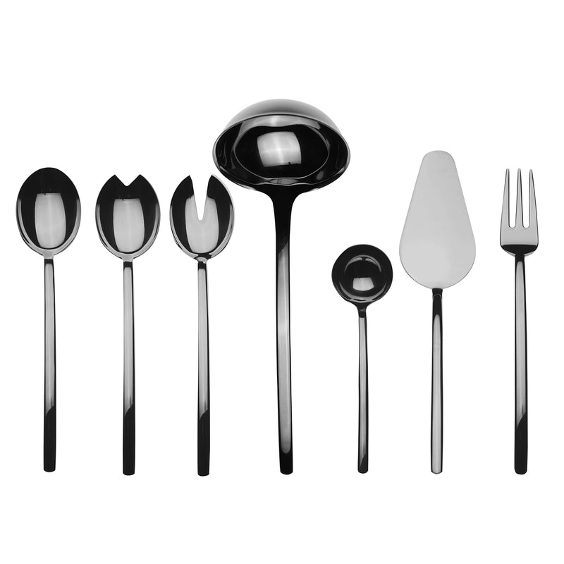 Mepra – Due Black Gold – 7-Piece Serving Set