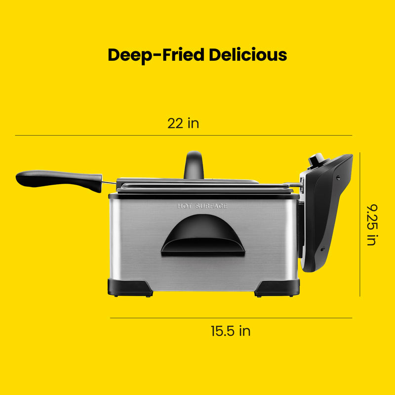 Chefman RJ07-45-SS 4.5 qt (4.3 L) Deep Fryer