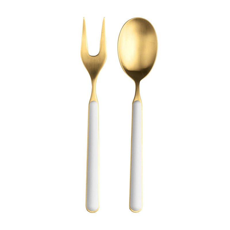 Mepra – Fantasia Ice Gold Porcelain – 2-Piece Serving Set