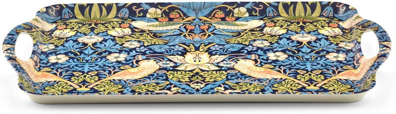 Pimpernel - Strawberry Thief Blue - Large Melamine Handled Tray 18.9 X11.6"