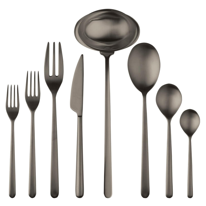 Mepra – Linea Ice oro Nero – 43-Piece Flatware Set