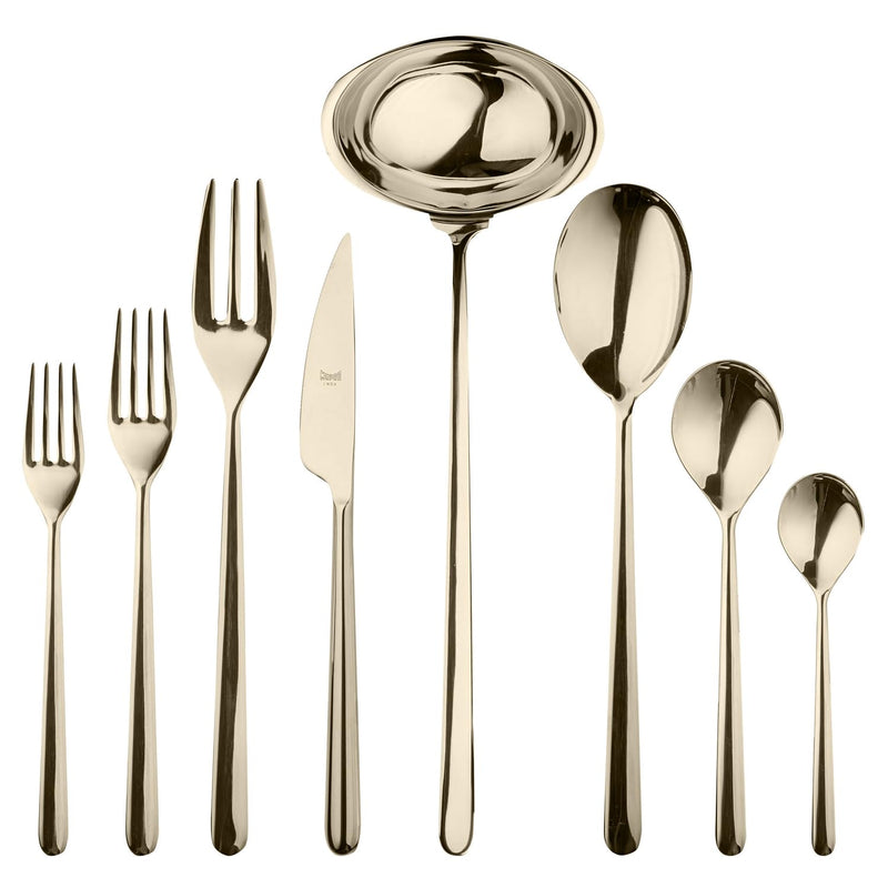 Mepra – Linea Champagne – 43-Piece Flatware Set
