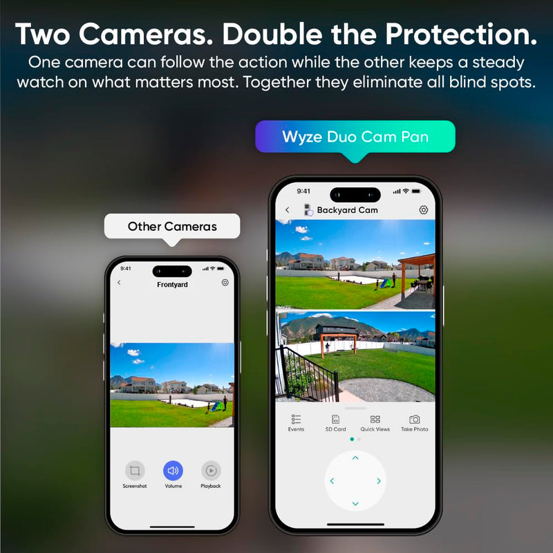 Wyze Pan Cam Duo Security Camera WYZEC-DUO-WH, White
