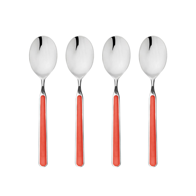 Mepra – Fantasia New Coral – 4-Piece Coffee Spoon Set
