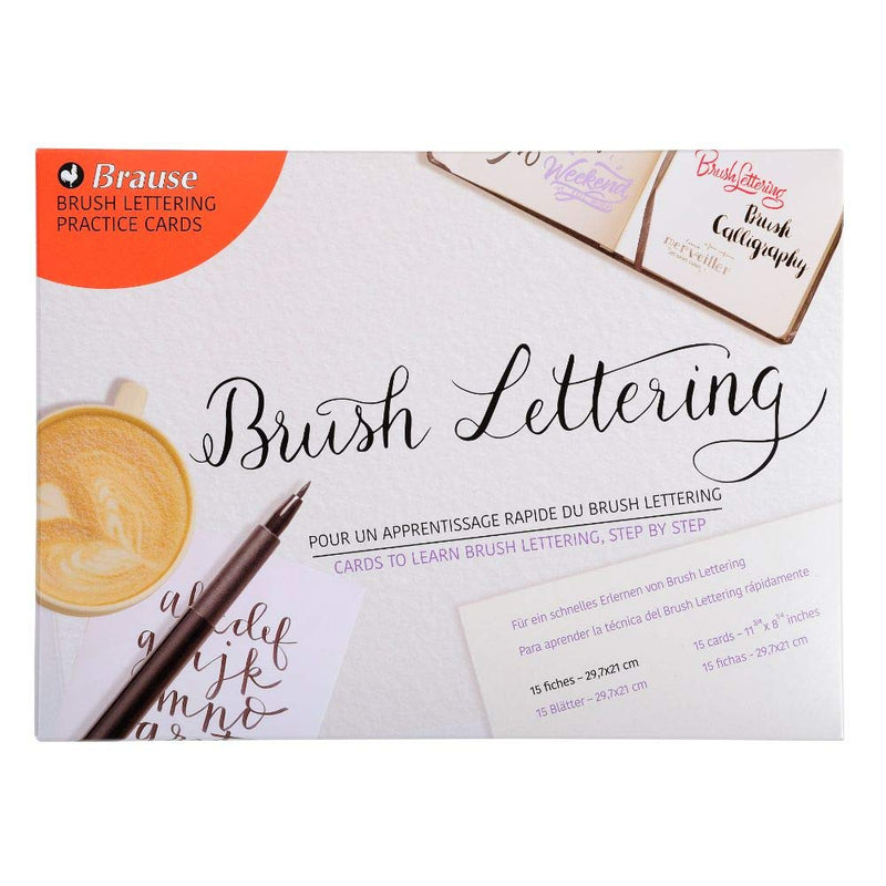 Brause - Book: Introduction To Brush Lettering -15 Cards - A4. (8.25x11.75in)