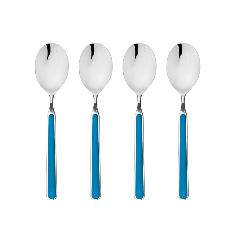 Mepra – Fantasia American Electric Blue – 4-Piece Coffee Spoon Set