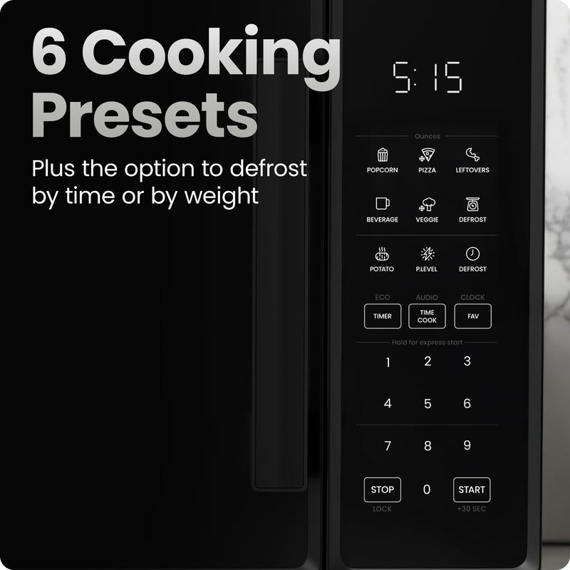 Chefman RJ55-11-V3 1.1 cu ft 1000 W Microwave, Black