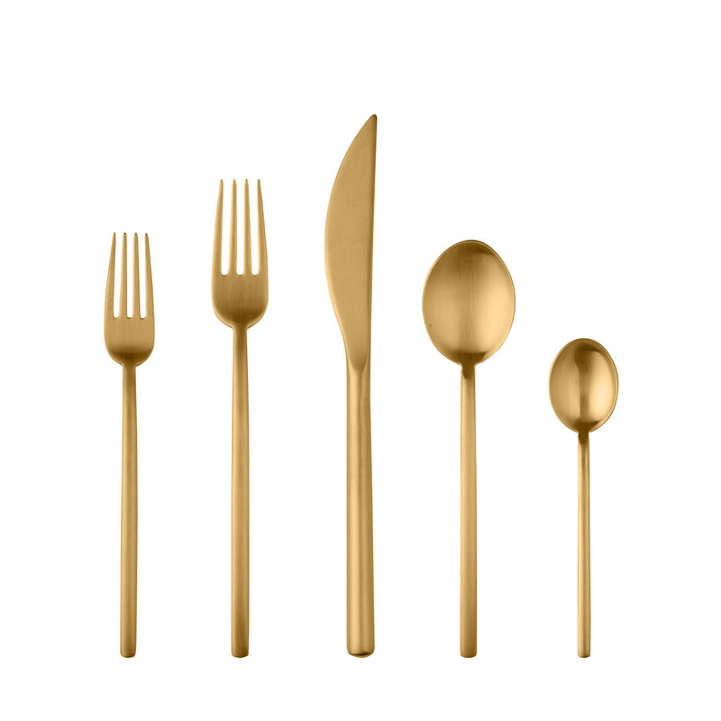 Mepra – Due Ice Gold – 20-Piece Flatware Set