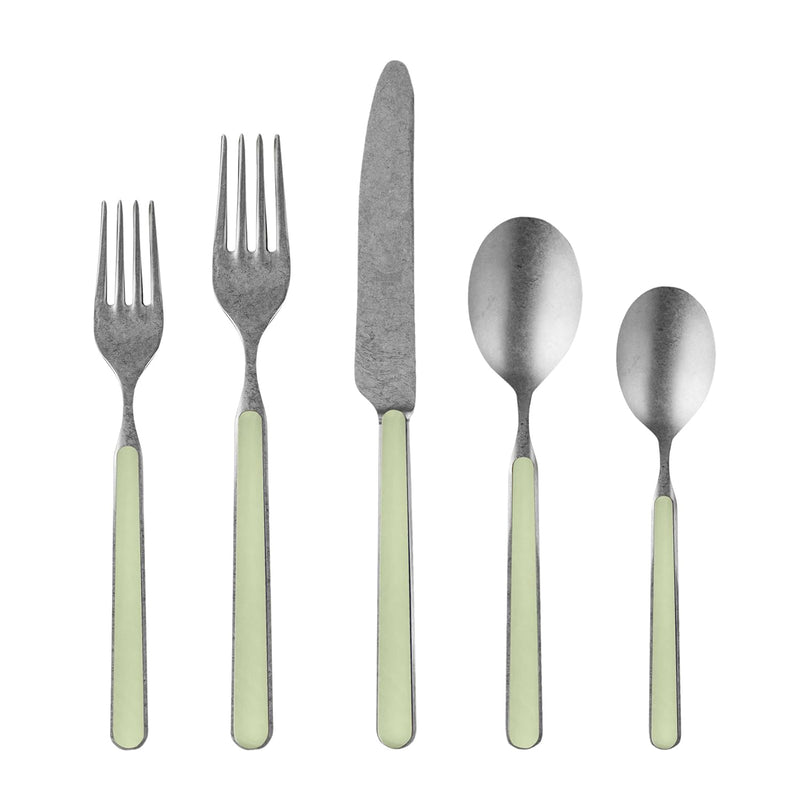 Mepra – Fantasia Pewter Sage – 20-Piece Flatware Set