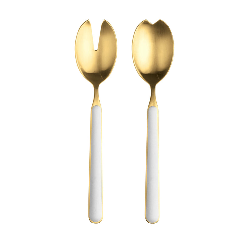 Mepra – Fantasia Ice Gold Salad Porcelain – 2-Piece Serving Set