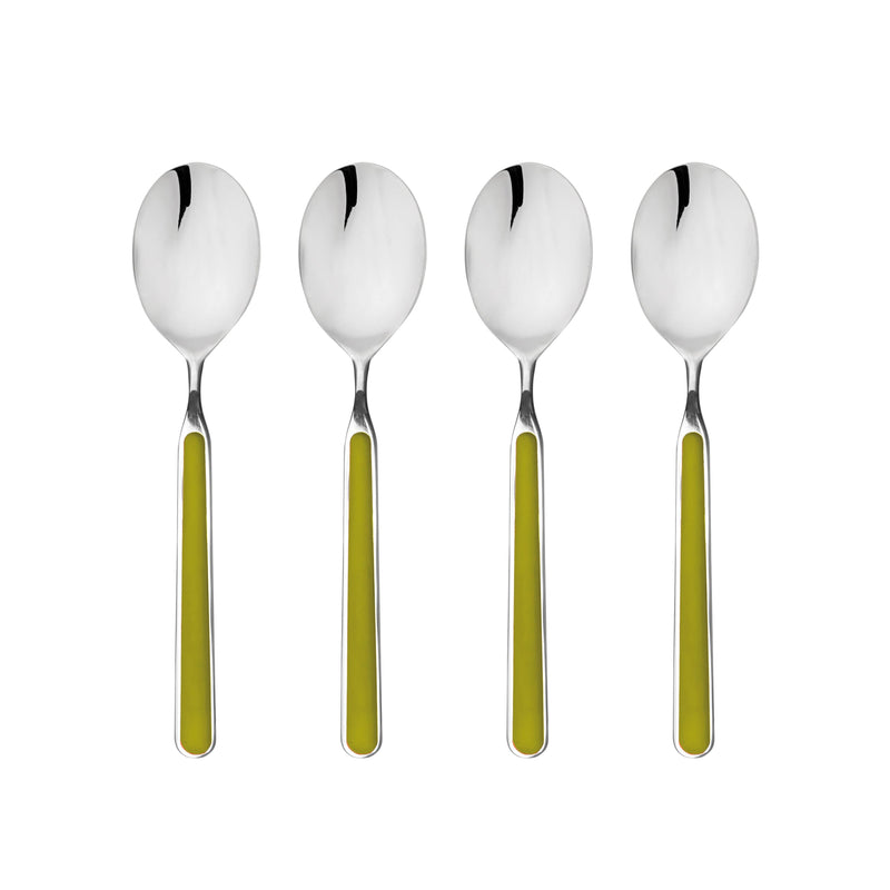 Mepra – Fantasia Olive-Green – 4-Piece Coffee Spoon Set