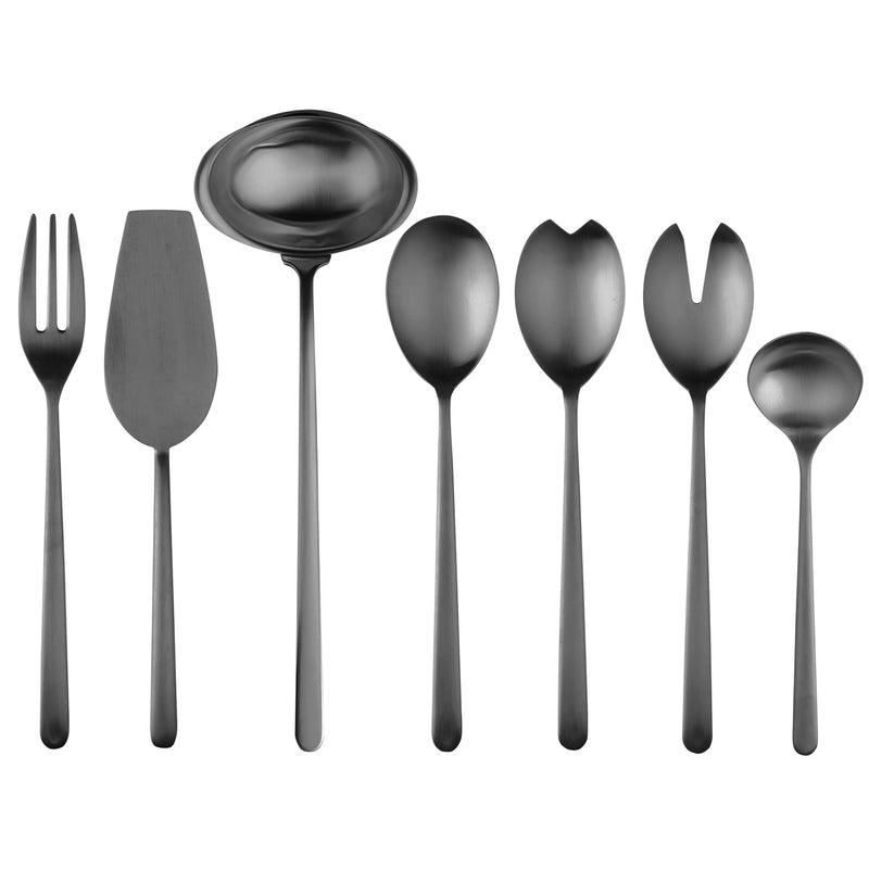 Mepra – Linea Ice oro Nero – 7-Piece Serving Set