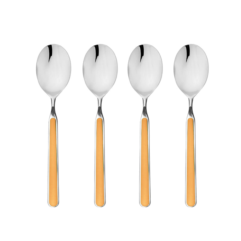 Mepra – Fantasia American Orange – 4-Piece Coffee Spoon Set
