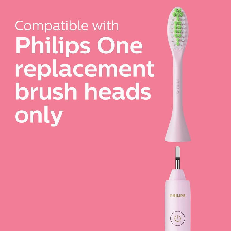 Philips One by Sonicare Battery Toothbrush & Brush Head Bundle BD3003/AZ, Pink