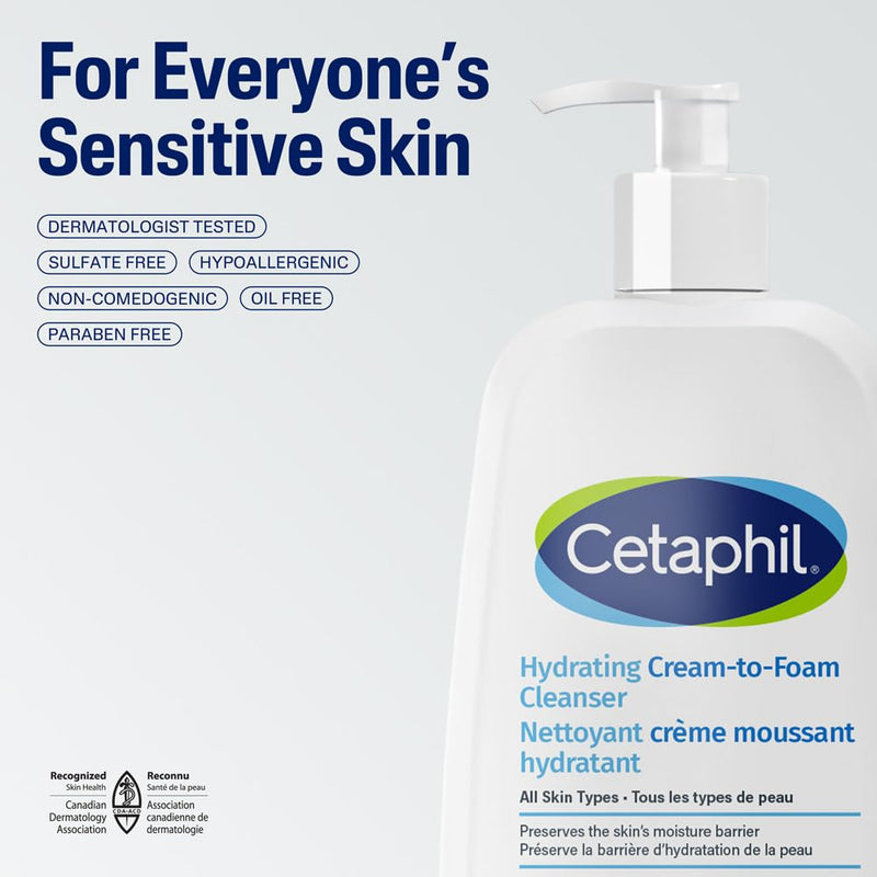Cetaphil - Hydrating Cream-to-Foam Cleanser - 473 mL