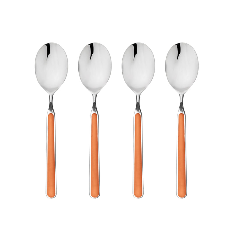 Mepra – Fantasia Orange – 4-Piece Coffee Spoon Set