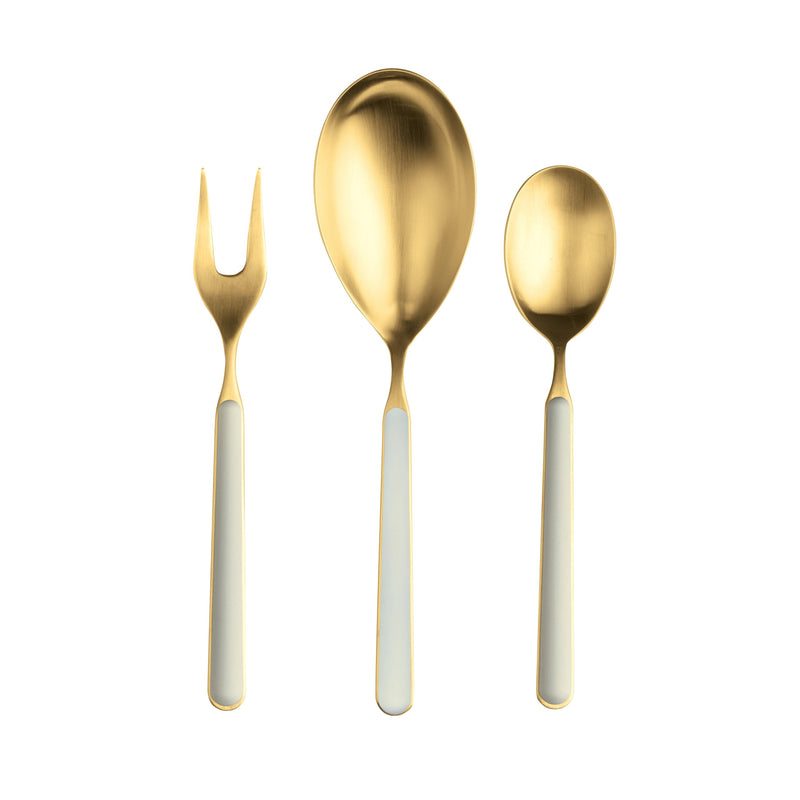 Mepra – Fantasia Ice Gold Light Blue – 3-Piece Serving Set