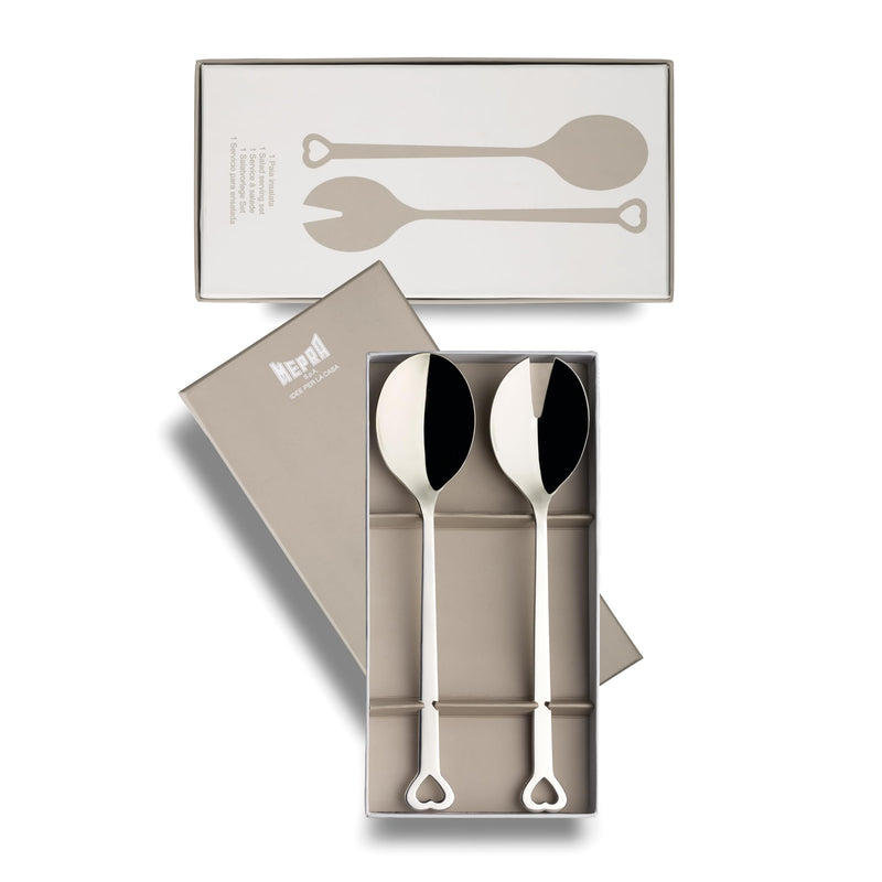 Mepra – Evento Salad Mirror – 2-Piece Serving Set