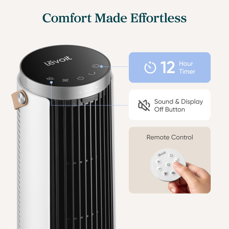 Levoit Mini Tower Fan LTF-F132-WCA, White