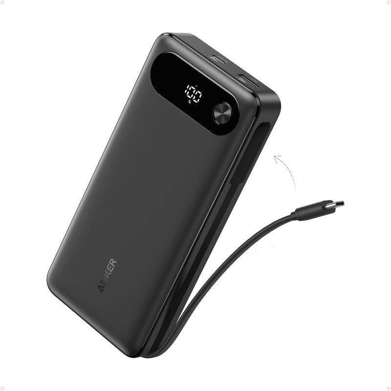 Anker - A1383 - 20,000mAh 87W Power Bank with Built-In USB-C - Black