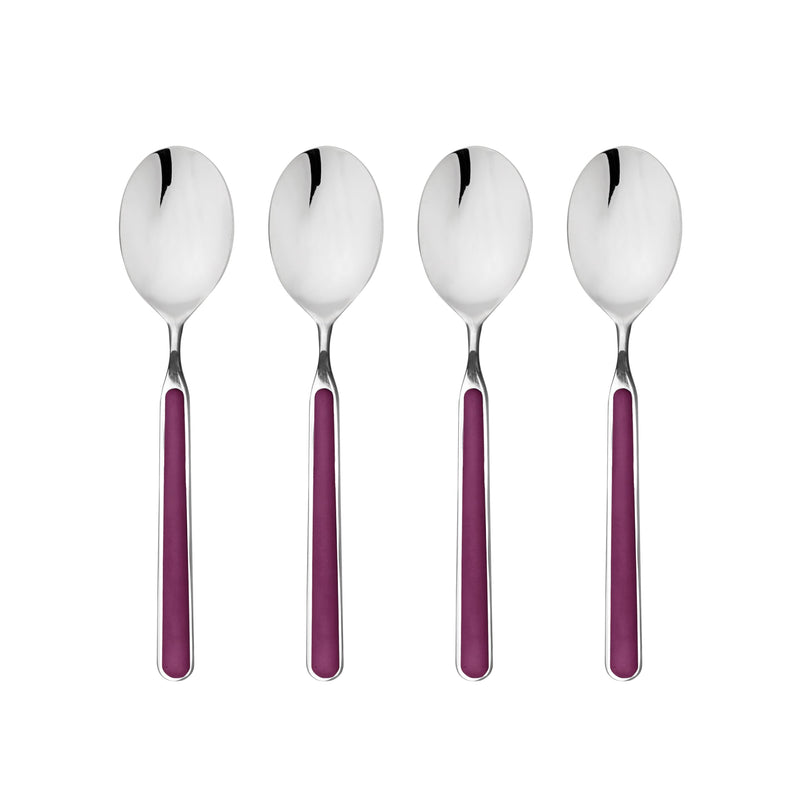 Mepra – Fantasia American Light Mauve – 4-Piece Coffee Spoon Set