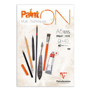 Clairefontaine Paint’On White mixed-media pad, A5, 40 sheets