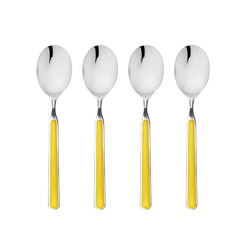 Mepra – Fantasia Yellow – 4-Piece Coffee Spoon Set