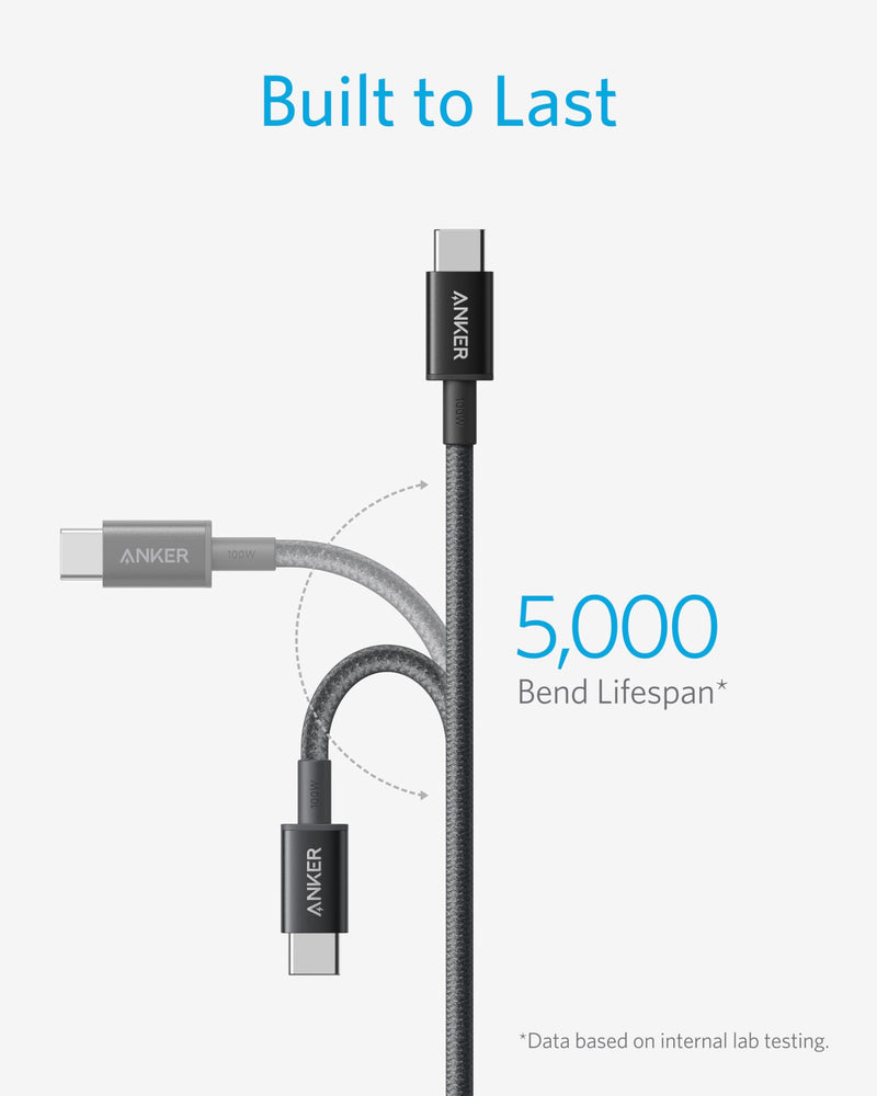 Anker - A8758 - 100W USB-C to USB-C Cable - 2-Pack | 10 ft / 3 m
