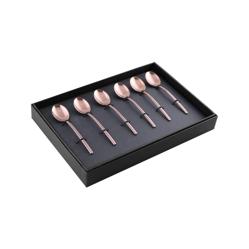 Mepra – Due Bronze – 6-Piece Coffee Spoon Set