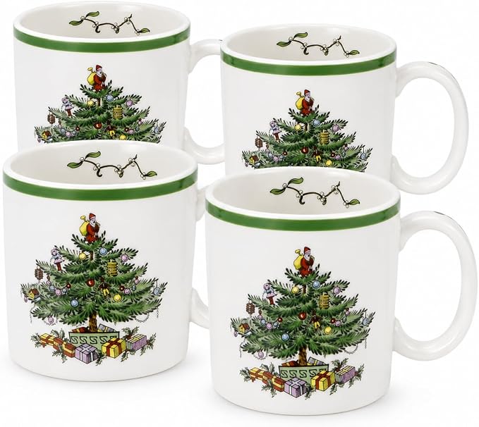 Spode - !XMAS TREE MUG 9oz Set of 4