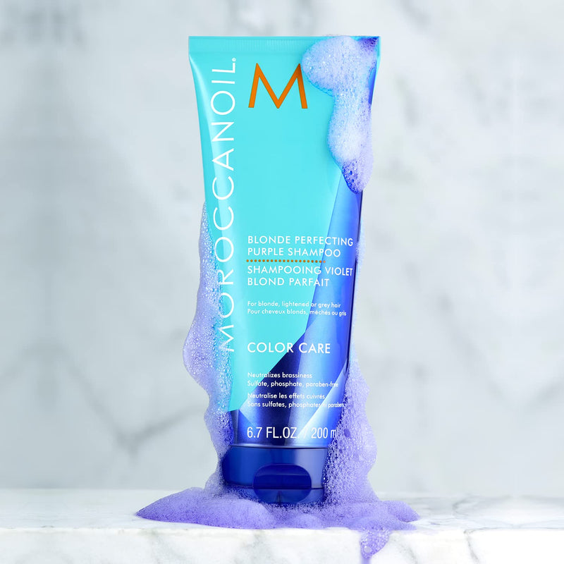 Moroccanoil Blonde Perfecting Purple Shampoo, 200 mL