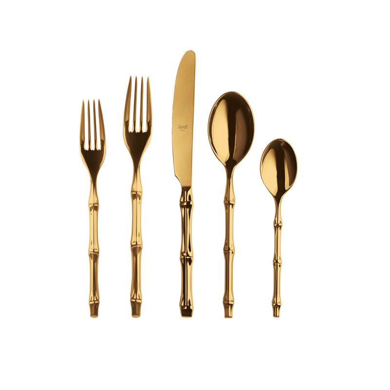 Mepra – Bali Gold – 5-Piece Flatware Set