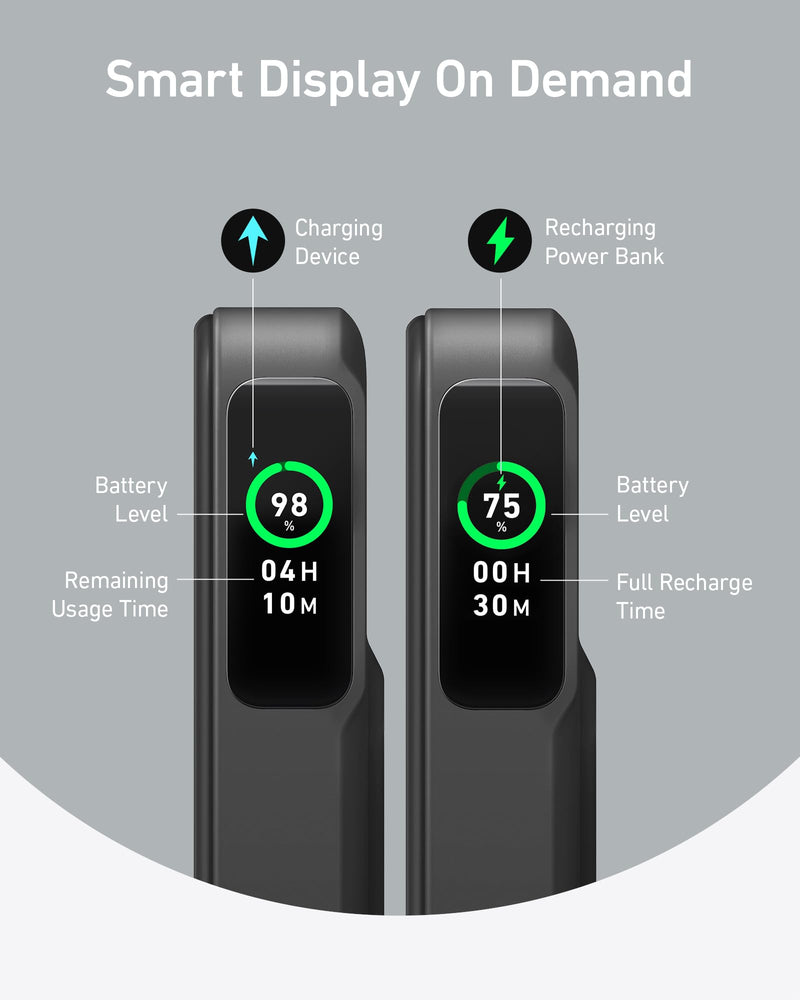 Anker - MagGo (A1654) - 10,000mAh Magnetic Power Bank with Stand - Black