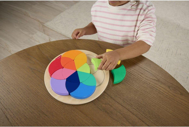 Fisher-Price - Wood Preschool Toy Color Wheel Puzzle