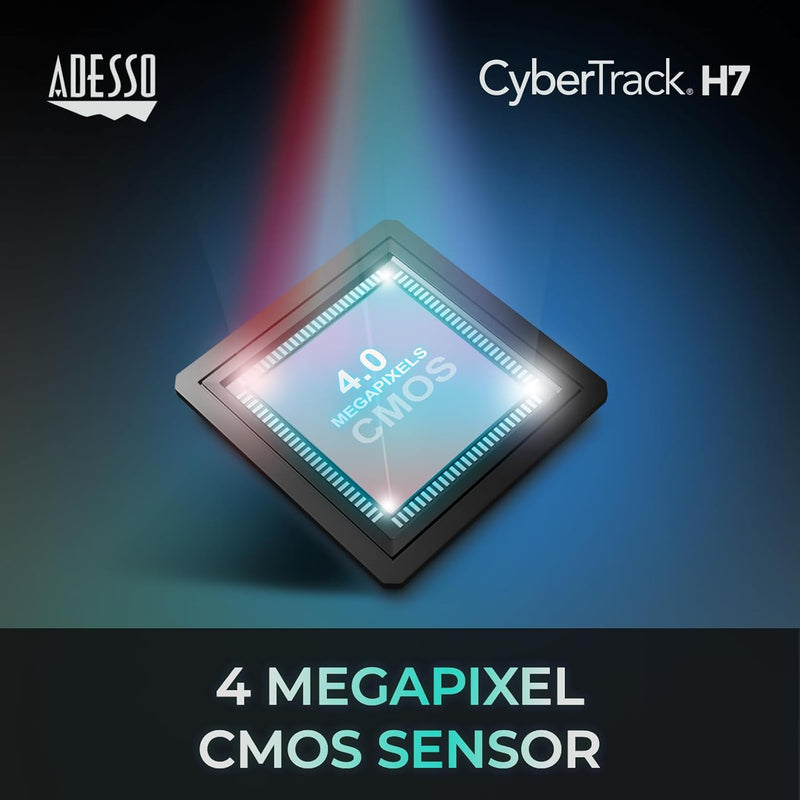 Adesso - Webcam CyberTrack H7 2K (4MP) QUAD HD with Built-in Dual Microphone & Privacy Shuter (TAA Compliant)