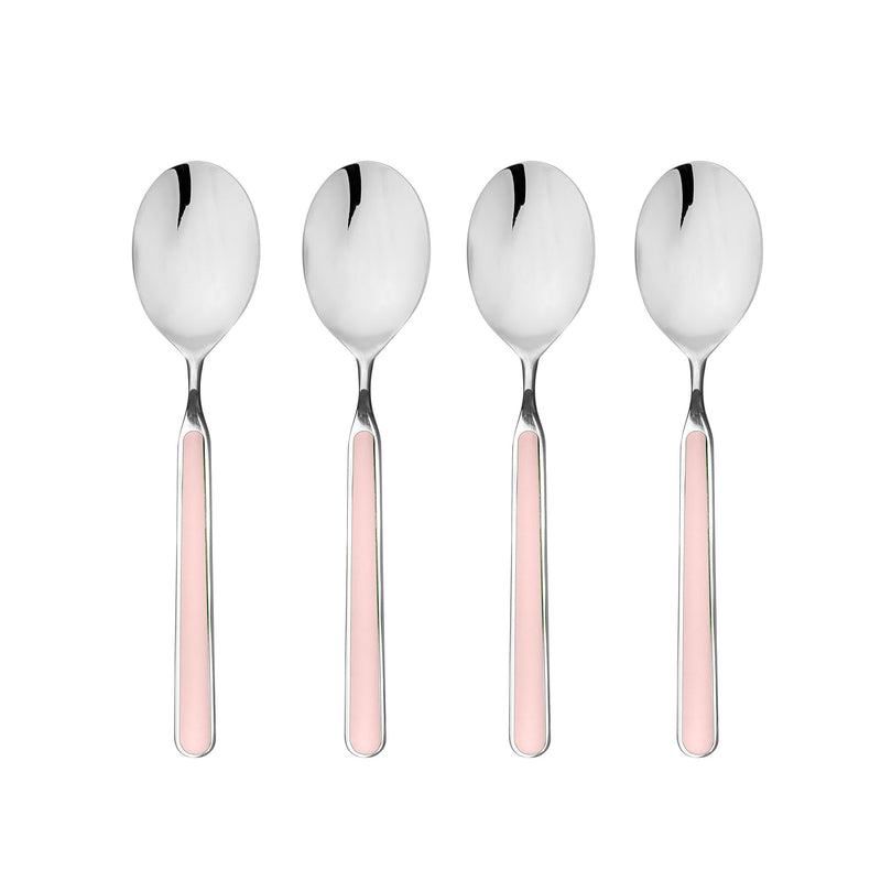 Mepra – Fantasia American Pale Rose – 4-Piece Coffee Spoon Set