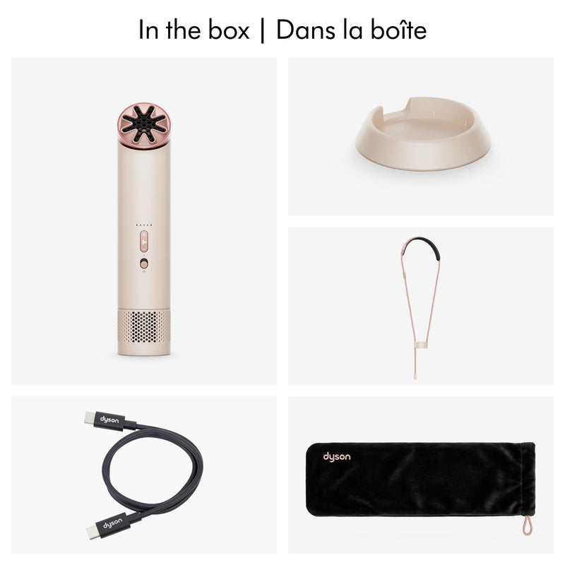 Dyson HushJet Mini Cool Portable Fan, Stone/Blush