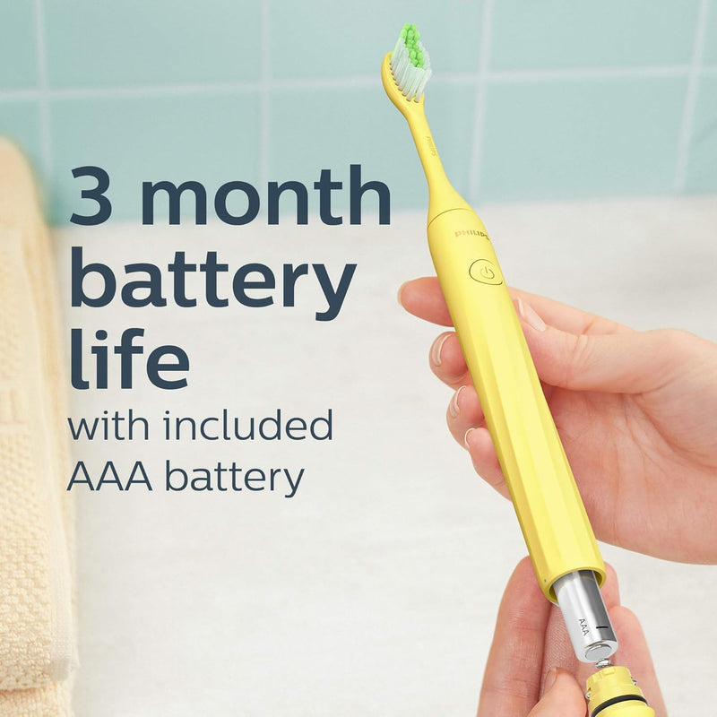 Philips One by Sonicare Battery Toothbrush & Brush Head Bundle BD3001AZ, Mango