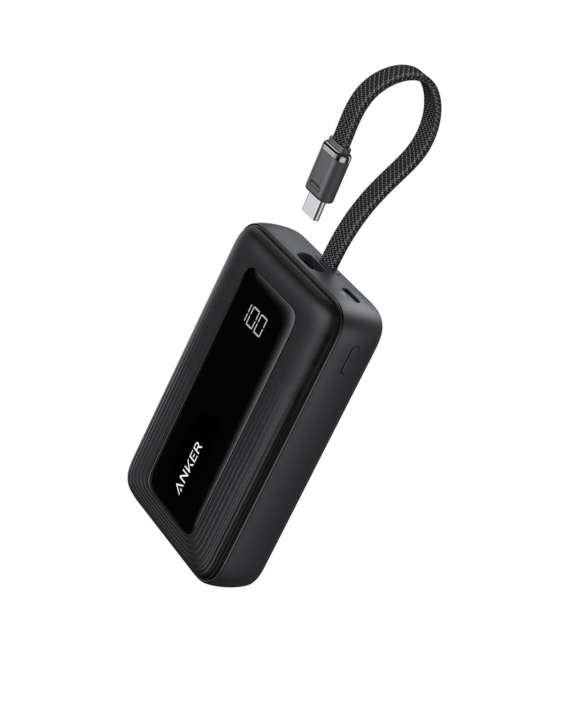 Anker - Zolo (A1688) - 10,000mAh 30W Power Bank with Built-In USB-C - Black