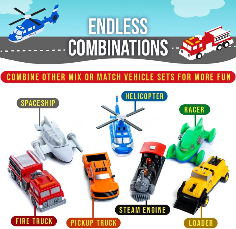 Popular Playthings - Mix or Match Vehicles - 7 Vehicle Set