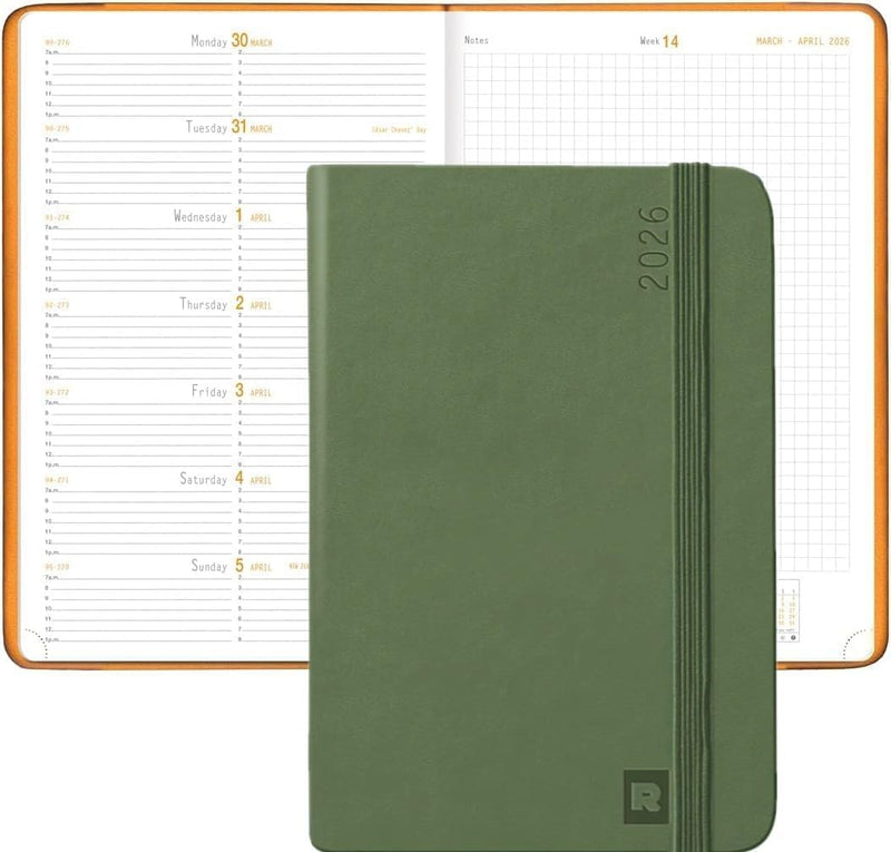 Rhodia - Webplanner 2026: Vertical Grid Agenda