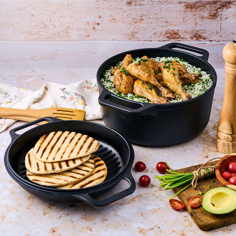 Victoria - Cast Iron Dutch Oven Combo Cooker - 5.7 L