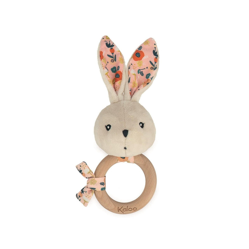 TEETHING RING : RABBIT/POPPIES