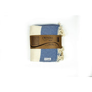 Ortadel Turkish cotton peshtemal towel in Ocean – view 3