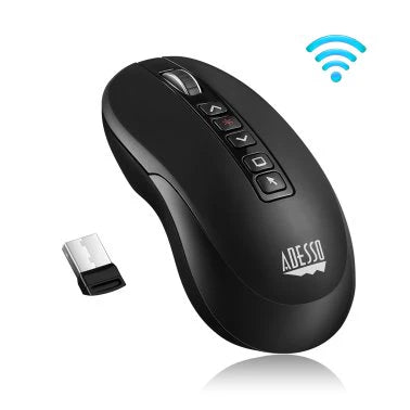 Adesso - 2.4Ghz Wireless Presenter Mouse with Laser Pointer and Air Mouse