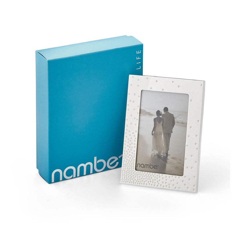 Nambé Dazzle Photo Frame with packaging.