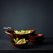Nambé Braid Individual Salad Bowls, Set of 4 | 8 in (20.3 cm) - collection display; other items shown are sold separately.