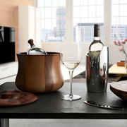 Nambé Nara Ice Bucket with Scoop in a display setting; other items shown are sold separately.