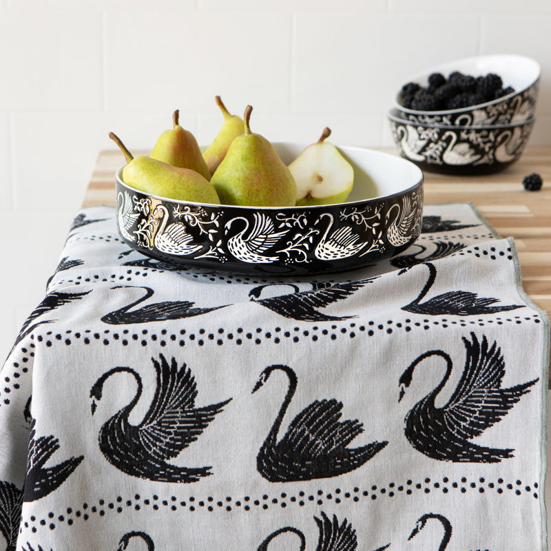 Danica Studio - Swan Song Imprint Serving Bowl - lifestyle