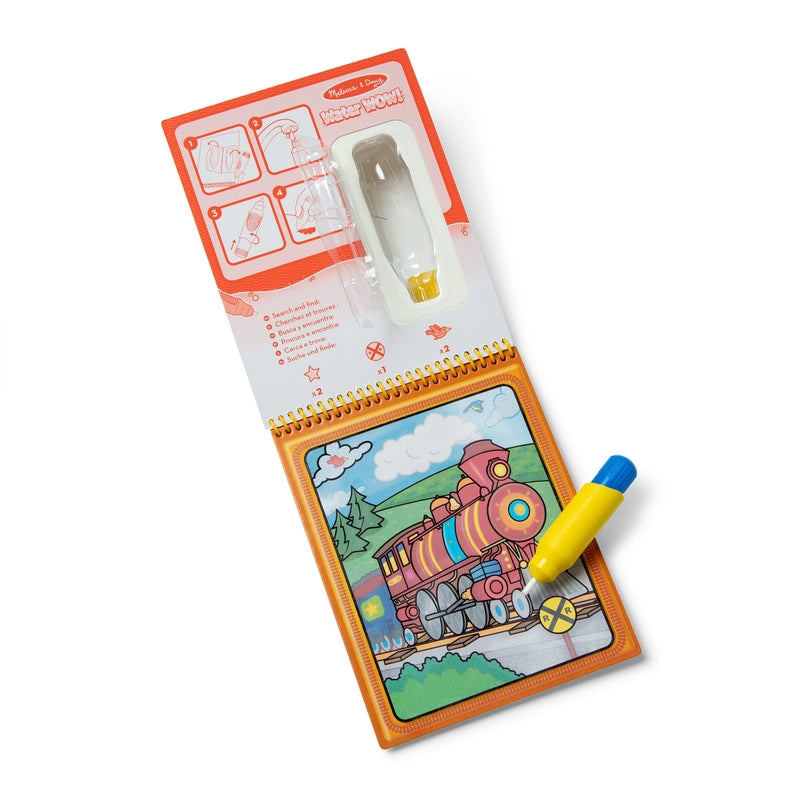 Melissa & Doug - Water WOW! - Vehicles Water-Reveal Pad - vehicle water-reveal pages and pen